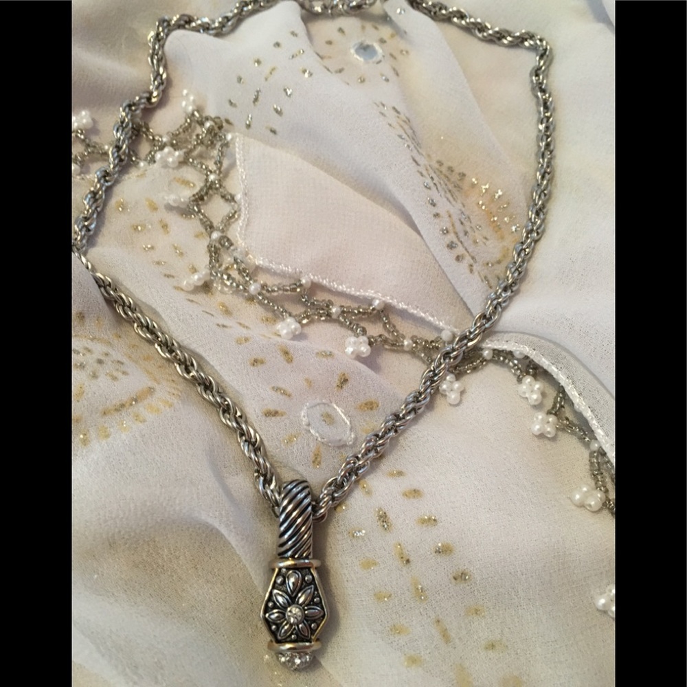 Unique Statement Necklace Silver - image 3